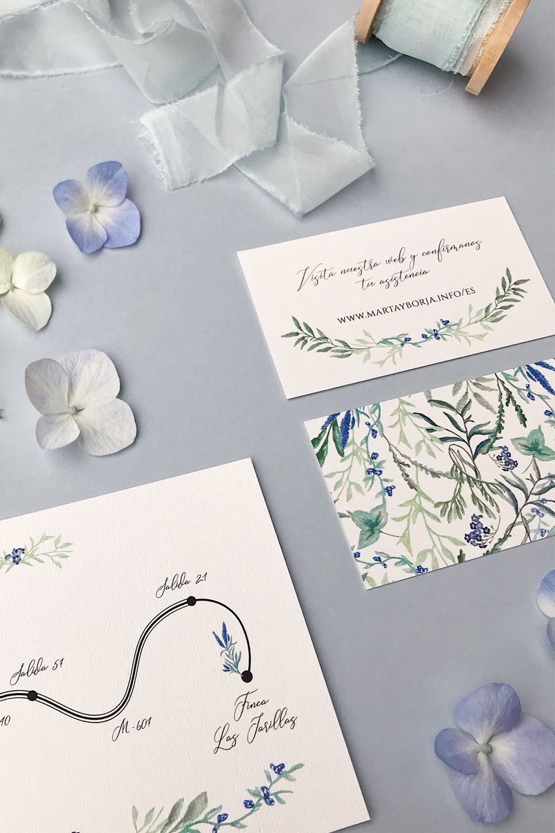 Tarjetas de boda Marmarina